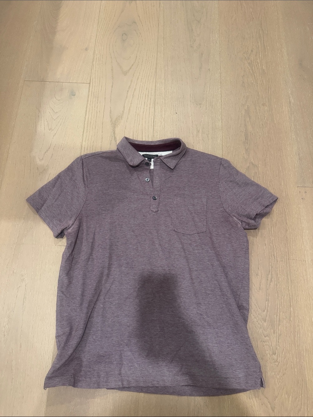 Banana Republic Heathered Plum Polo - Short Sleeve